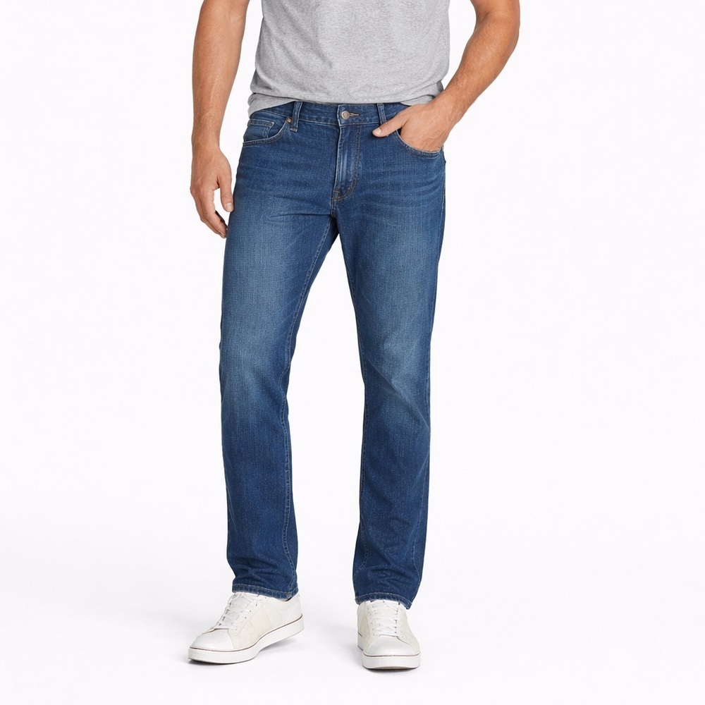 HILTL Blue Straight Leg Jeans 34x34 European Designer Denim Mens